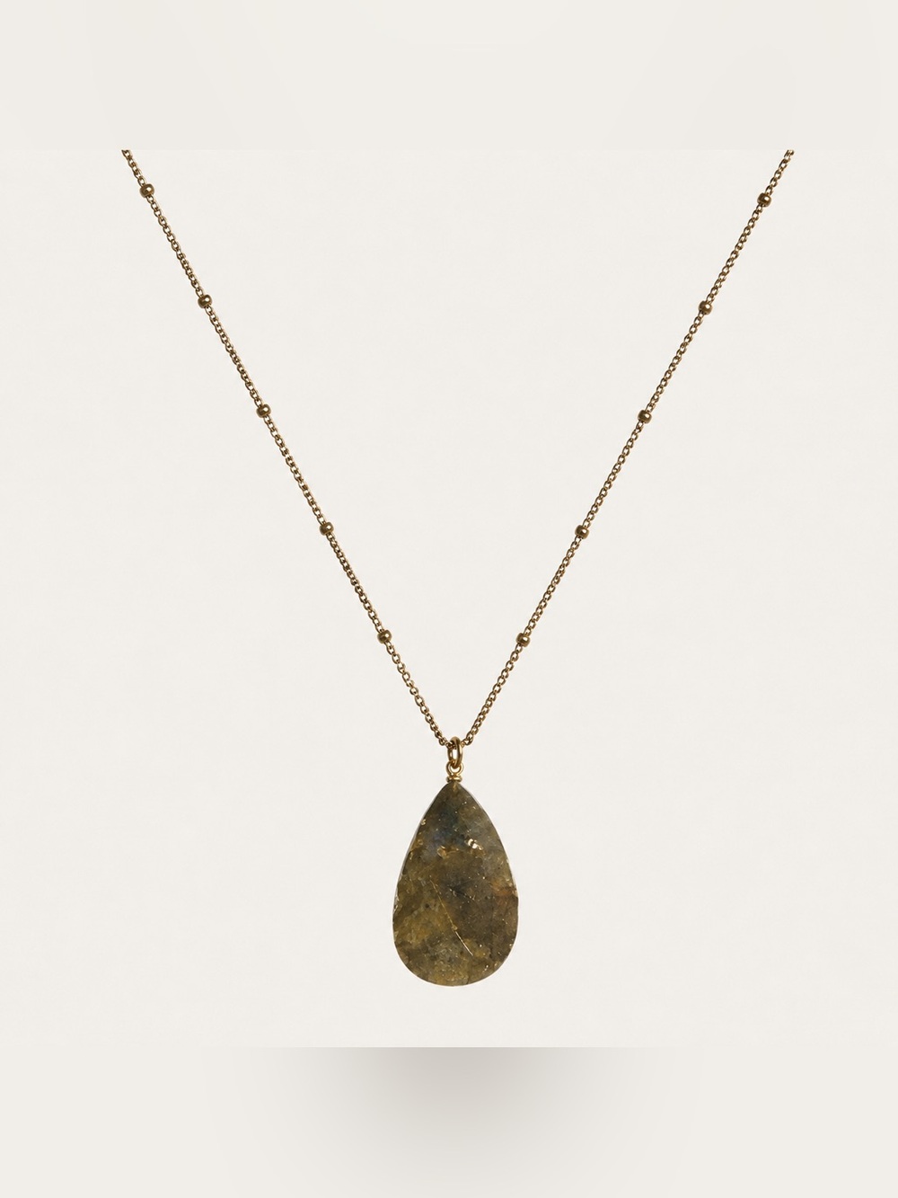 Hermosa Jewelry Labradorite Teardrop Necklace/OS - Picture 2 of 2